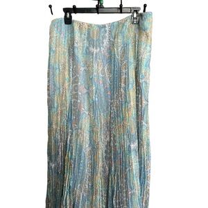 Ruby Rd Large Women’s Pleated Floral Print Skirt